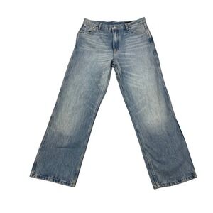 Zara Womens High Rise Wide Leg Jeans Light Wash Blue Denim Size 6 EUR 38 MEX 28